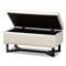 Baxton Studio Esther Modern and Contemporary Beige Velvet Fabric and Dark Brown Finished Wood Storage Ottoman 178-11297-Zoro - alternate 10